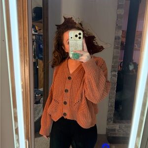 American Eagle Outfitters Terracotta Cardigan